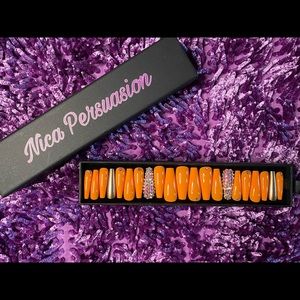 Meet spike custom Made Press On nails